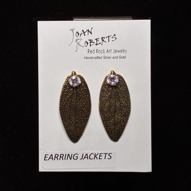 Bronze Large Leaf Earring Jackets by Joan Roberts