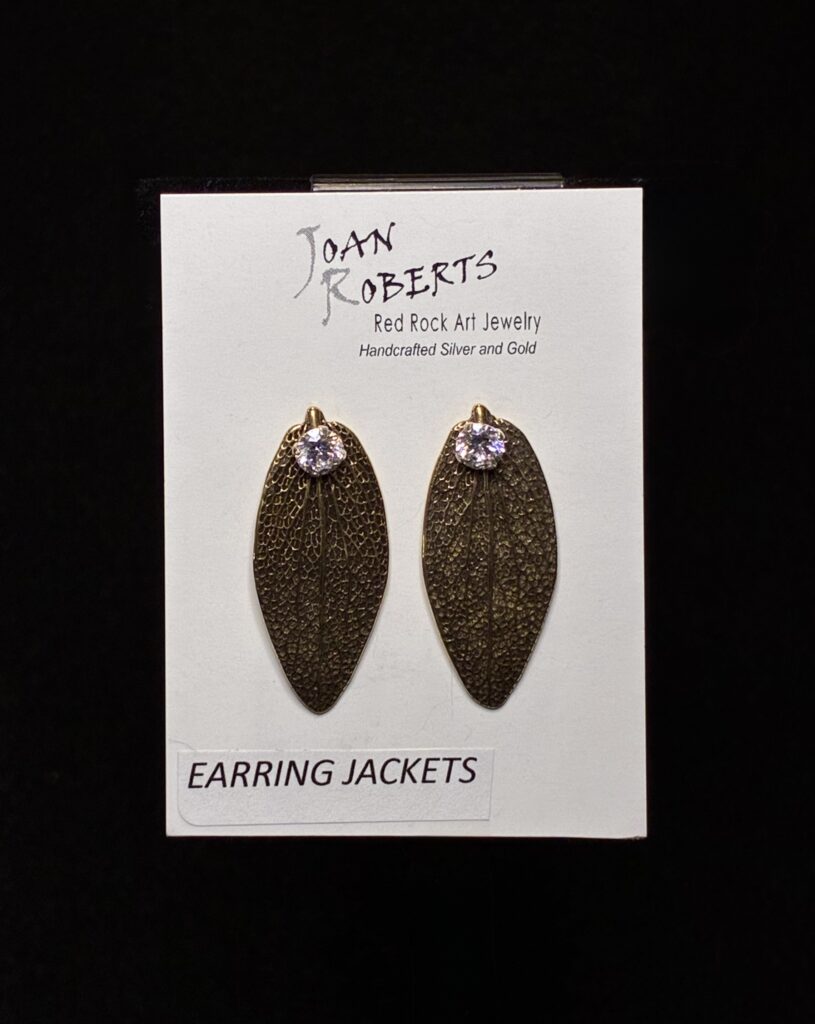 Bronze Large Leaf Earring Jackets by Joan Roberts