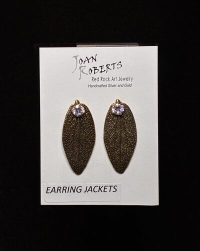 Bronze Large Leaf Earring Jackets by Joan Roberts