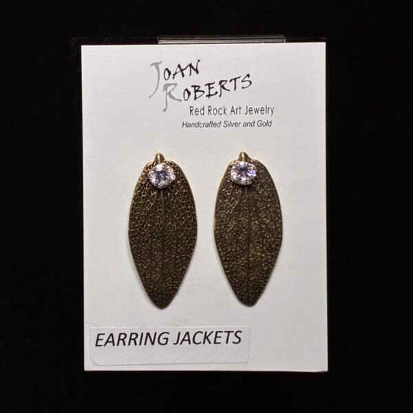 Bronze Large Leaf Earring Jackets by Joan Roberts