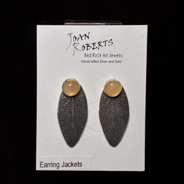 Sterling Silver Large Leaf Earring Jackets by Joan Roberts