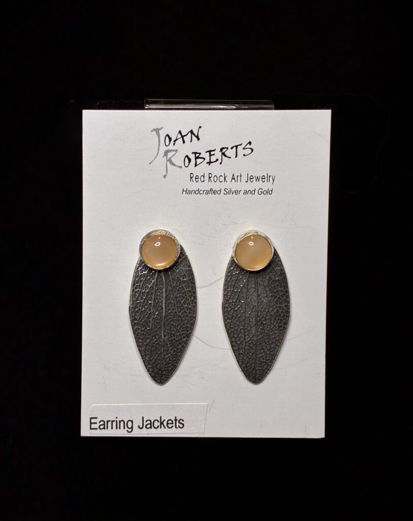 Sterling Silver Large Leaf Earring Jackets by Joan Roberts