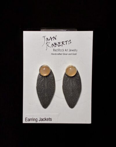 Sterling Silver Large Leaf Earring Jackets by Joan Roberts