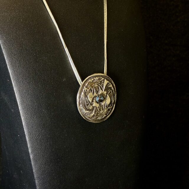 Fs (CZ Medalian) Sterling Silver Chain by Joan Roberts
