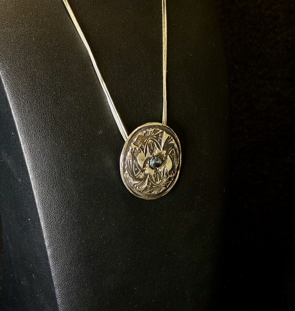 Fs (CZ Medalian) Sterling Silver Chain by Joan Roberts