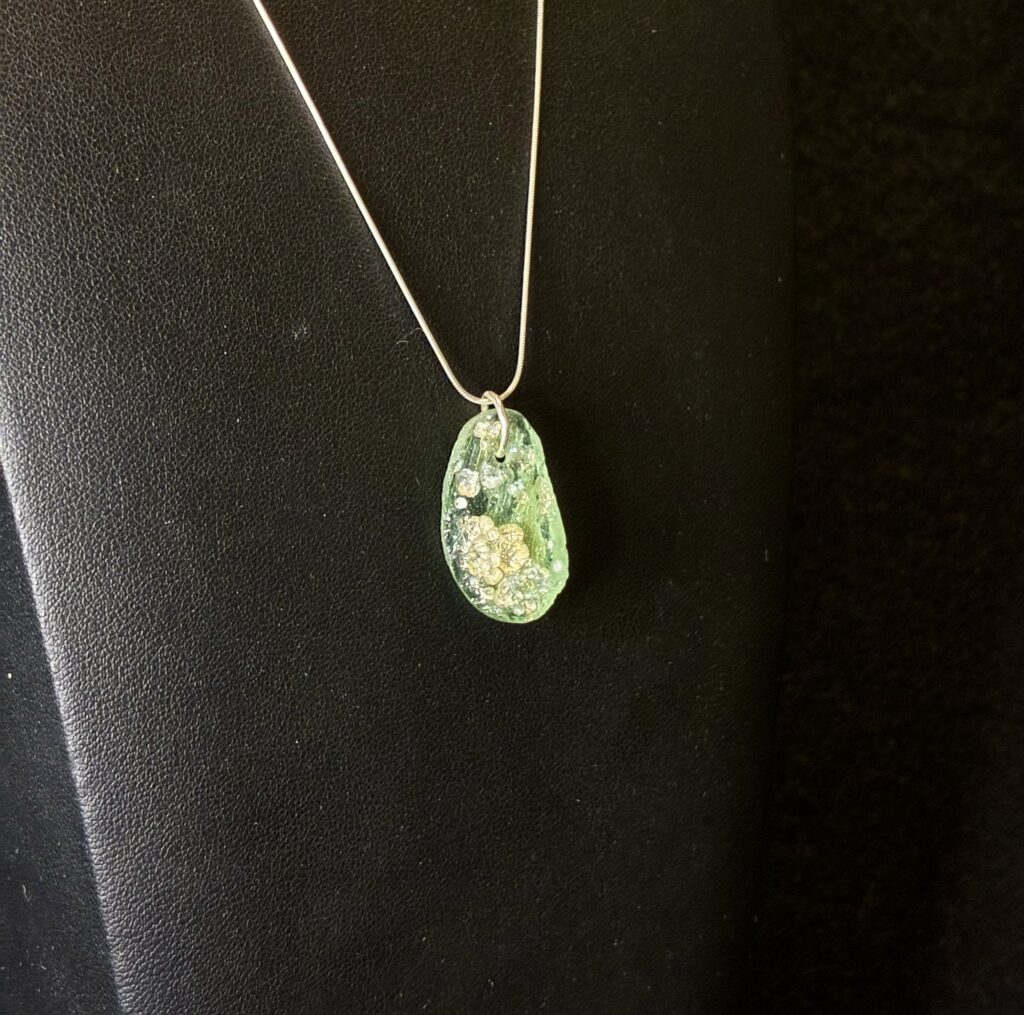 Roman Glass Sterling Silver Chain by Joan Roberts