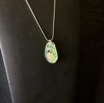 Roman Glass Sterling Silver Chain by Joan Roberts