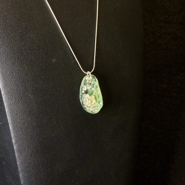 Roman Glass Sterling Silver Chain by Joan Roberts
