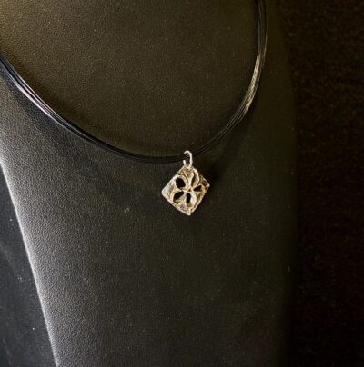 Fine Silver Apple Slice Necklace by Joan Roberts
