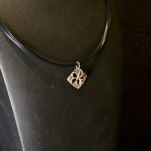 Fine Silver Apple Slice Necklace by Joan Roberts