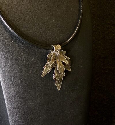 Fine Silver Maple Leaf Necklace by Joan Roberts