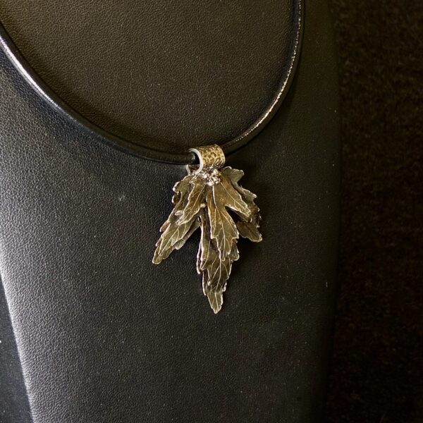 Fine Silver Maple Leaf Necklace by Joan Roberts