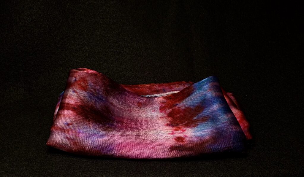 Hand Dyed Silk/ Rayon Scarf by Joan Roberts