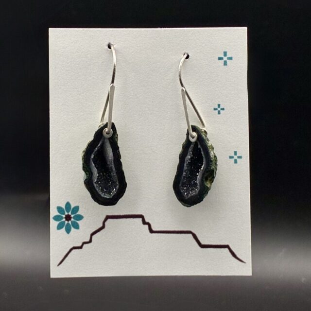 “A Million Stars” Tabasco Drusy Geode Earrings by Nancy Foo