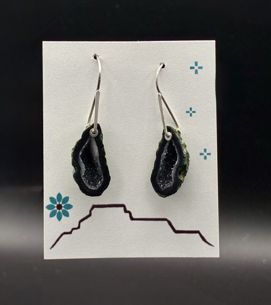“A Million Stars” Tabasco Drusy Geode Earrings by Nancy Foo