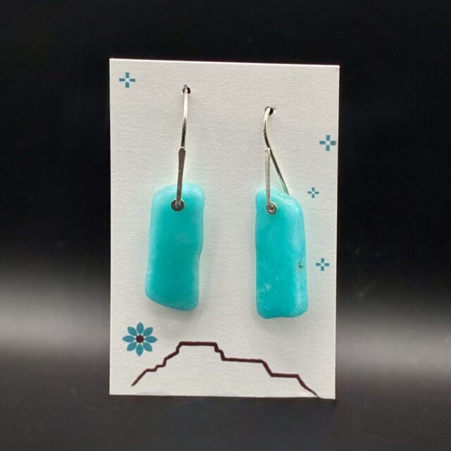 Peruvian Amazonite Sterling Silver Earrings by Nancy Foo