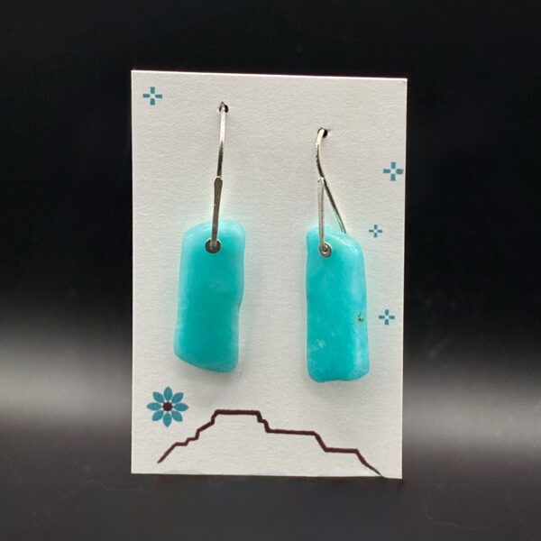 Peruvian Amazonite Sterling Silver Earrings by Nancy Foo