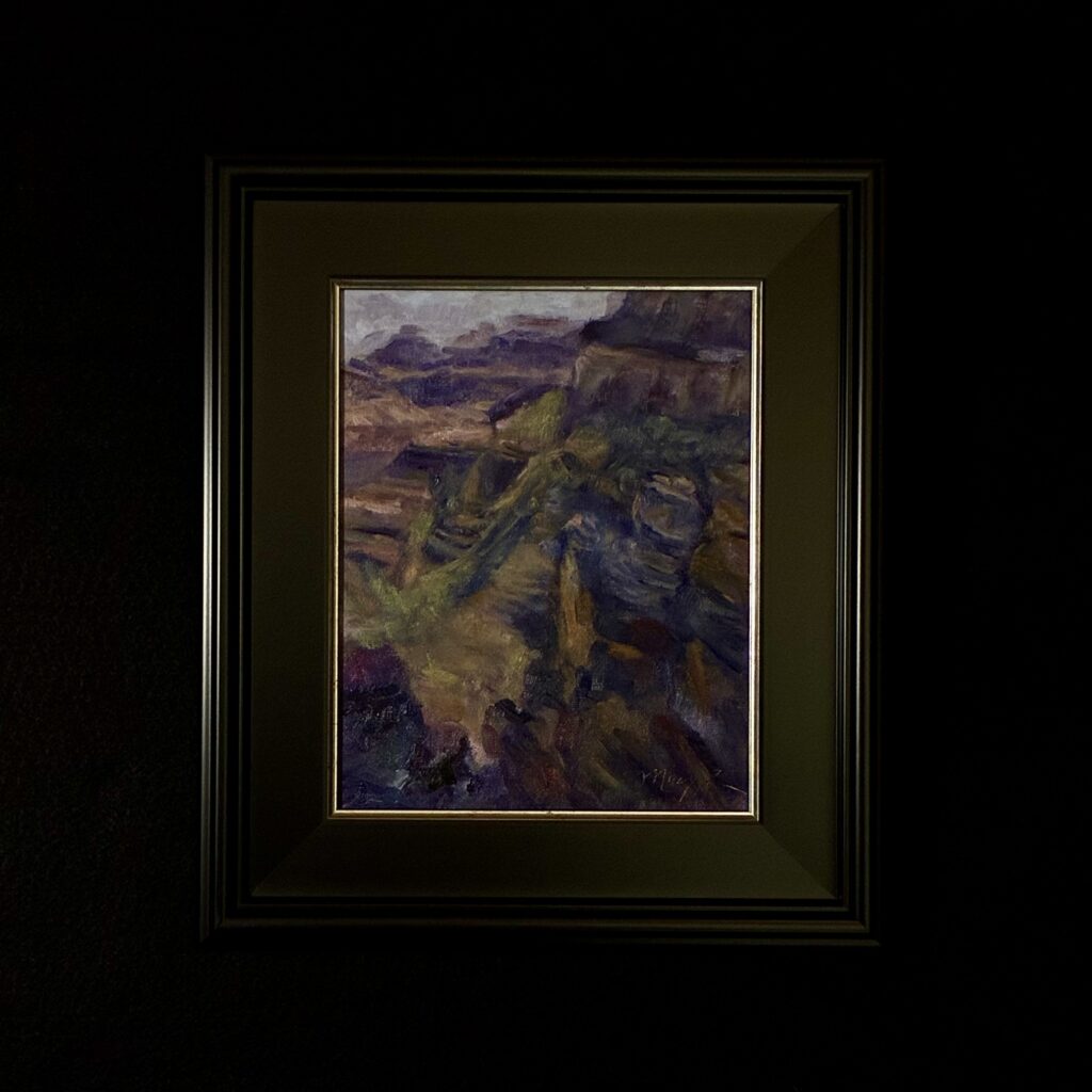 “Hazy Morning on the Rim” by Mary Lois Brown