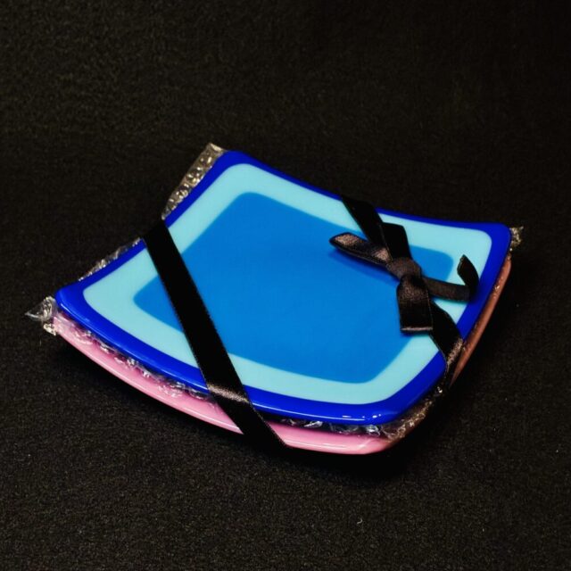 “Color Blocks” Glass Tapas Set by Susan Moody