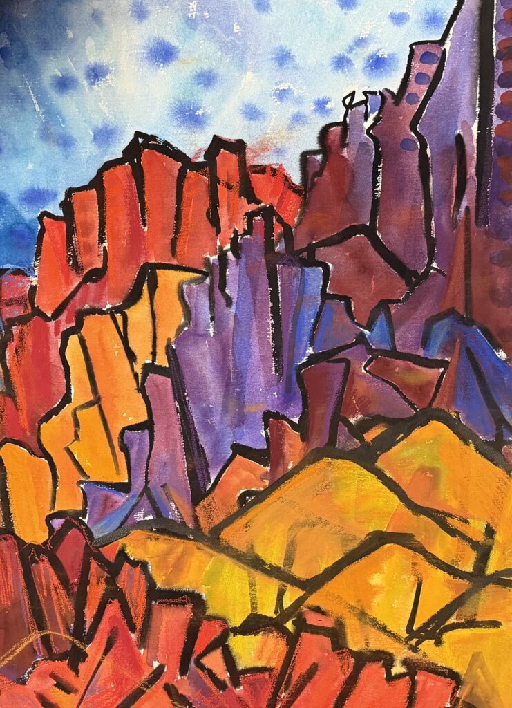 Peaks Landscape by Myrna Harrison