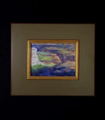 "Abstract Greens Viewed from the Rim" by Mary Lois Brown