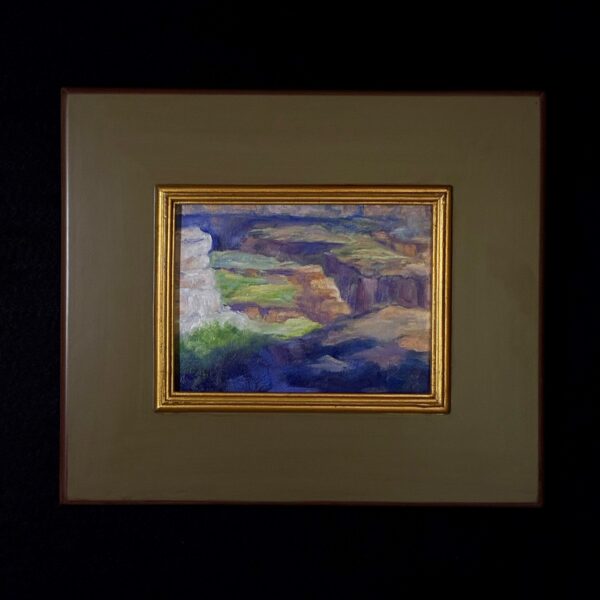 “Abstract Greens Viewed from the Rim” by Mary Lois Brown