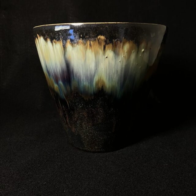 Black Aventurine Vase by Sharon Penchina