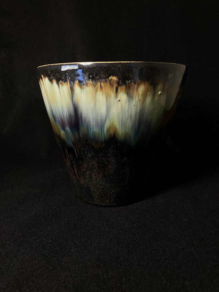 Black Aventurine Vase by Sharon Penchina