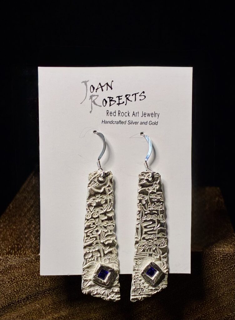 Fine Silver Aventurine Earrings by Joan Roberts