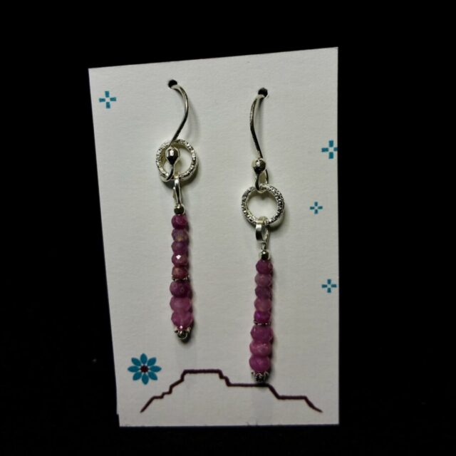 Ruby & Sterling Silver Earrings by Nancy Foo