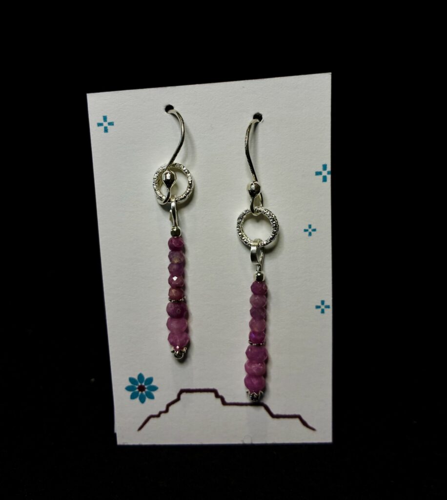 Ruby & Sterling Silver Earrings by Nancy Foo