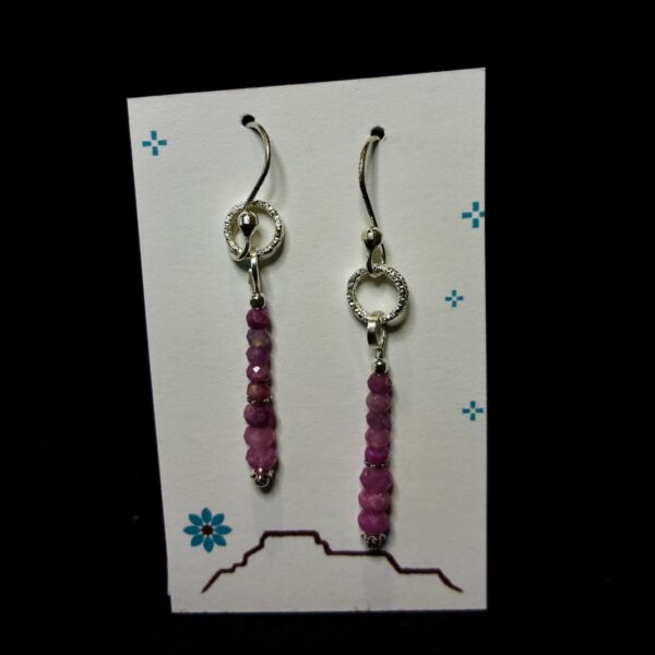 Ruby & Sterling Silver Earrings by Nancy Foo
