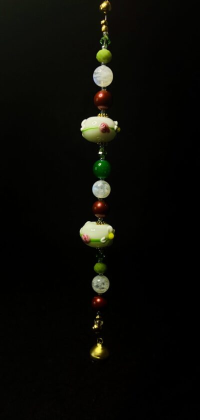 Glass Beads Moonstone Ornament by Nancy Leicht