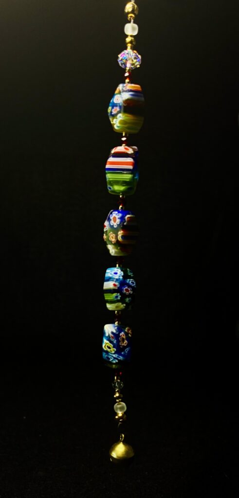 Millefleur Beaded Crystal Ornament by Nancy Leicht