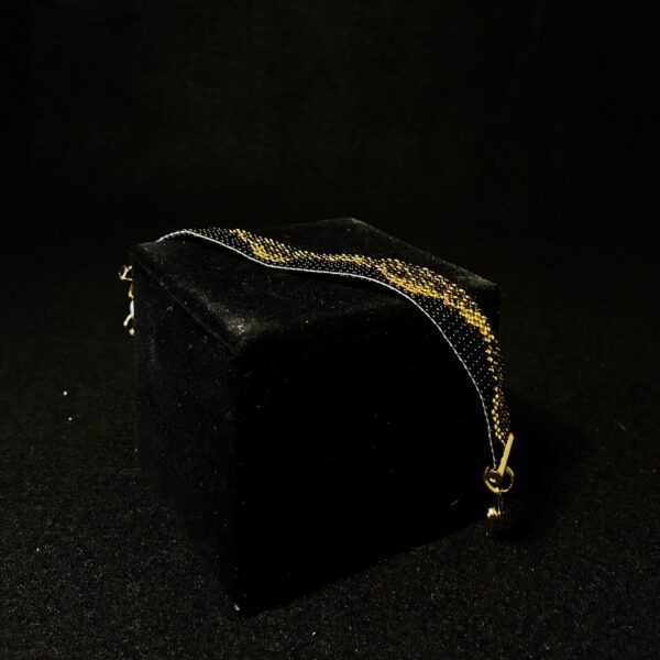 THE WAVE Black, Gold, and Mixed Gold/Black Muyiki Seed Beads by Nancy Leicht