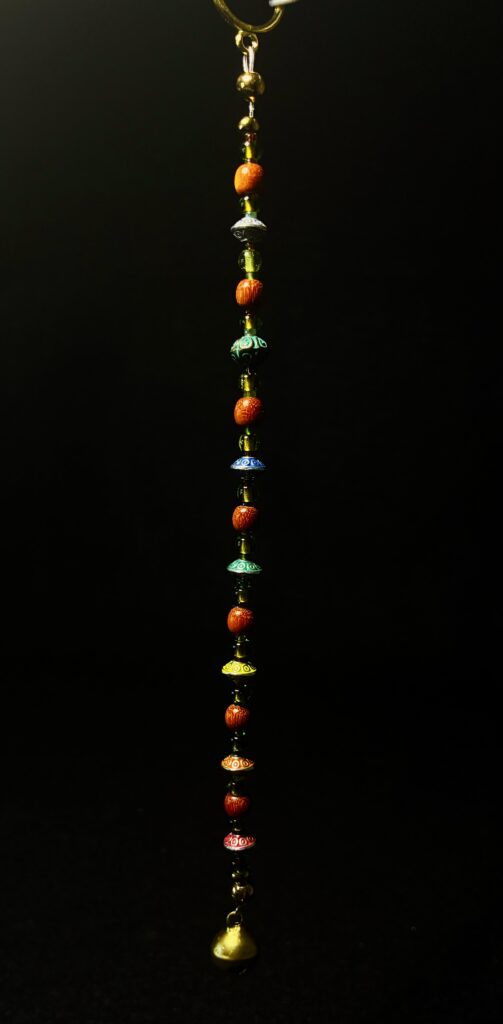 Wood & Metal Beaded Ornament by Nancy Leicht