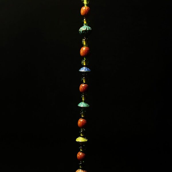 Wood & Metal Beaded Ornament by Nancy Leicht